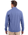 Southern University Jaguars Cutter & Buck Adapt Eco Knit Heather Mens Quarter Zip Pullover Tour Blue Heather Back