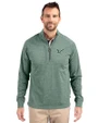 South Florida Bulls Cutter & Buck Adapt Eco Knit Heather Mens Quarter Zip Pullover Hunter Heather Front