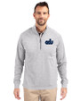 Old Dominion Monarchs College Vault Cutter & Buck Adapt Eco Knit Heather Mens Quarter Zip Pullover Polished Heather Front