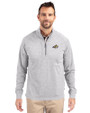 Montana State Bobcats Cutter & Buck Adapt Eco Knit Heather Mens Big & Tall Quarter Zip Pullover Polished Heather Front