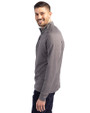 South Florida Bulls Cutter & Buck Adapt Eco Knit Heather Mens Big & Tall Quarter Zip Pullover Black Heather Side