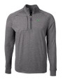 South Florida Bulls Cutter & Buck Adapt Eco Knit Heather Mens Big & Tall Quarter Zip Pullover Black Heather Mannequin