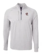 Louisville Cardinals College Vault Cutter & Buck Adapt Eco Knit Heather Mens Big & Tall Quarter Zip Pullover Polished Heather Mannequin