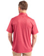 Tuskegee Golden Tigers Cutter & Buck Pike Banner Print Stretch Mens Polo Cardinal Red Back