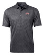 UNLV Rebels Cutter & Buck Pike Banner Print Stretch Mens Polo Black Mannequin