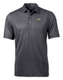 VCU Rams Cutter & Buck Pike Banner Print Stretch Mens Polo Black Mannequin