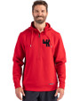 Western Kentucky Hilltoppers College Vault Cutter & Buck Roam Epic Versatility Half Zip Recycled Mens Hooded Pullover Red Front