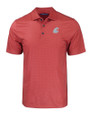 Washington State Cougars Cutter & Buck Pike Eco Tonal Geo Print Stretch Recycled Mens Polo Cardinal Red Mannequin