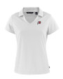 Utah Utes Cutter & Buck Daybreak Eco Recycled Womens V-neck Polo White Mannequin