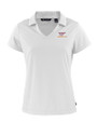 Virginia Tech Hokies Cutter & Buck Daybreak Eco Recycled Womens V-neck Polo White Mannequin