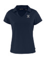 Xavier Musketeers Cutter & Buck Daybreak Eco Recycled Womens V-neck Polo Navy Blue Mannequin