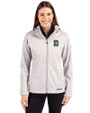 Dartmouth Big Green Cutter & Buck Evoke Softshell Recycled Full Zip Womens Jacket CONCRETE Front