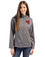 Western Kentucky Hilltoppers College Vault Cutter & Buck Evoke Softshell Recycled Full Zip Womens Jacket Elemental Grey Front