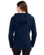 Northern Arizona Lumberjacks College Vault Cutter & Buck Evoke Softshell Recycled Full Zip Womens Jacket Navy Blue Back