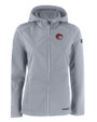 Winston-Salem State Rams Cutter & Buck Evoke Softshell Recycled Full Zip Womens Jacket CONCRETE Mannequin