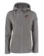 Winston-Salem State Rams Cutter & Buck Evoke Recycled Honeycomb Fleece Womens Full Zip Jacket Elemental Grey Mannequin