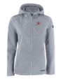 Utah Utes Cutter & Buck Evoke Softshell Recycled Full Zip Womens Jacket CONCRETE Mannequin