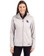 Louisiana Tech Bulldogs Cutter & Buck Evoke Softshell Recycled Full Zip Womens Jacket CONCRETE Front