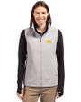 Iowa Hawkeyes Cutter & Buck Charter Eco Recycled Full-Zip Womens Vest Polished Medium Gray Front