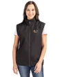 Miami Hurricanes Cutter & Buck Charter Eco Recycled Full-Zip Womens Vest Black Front
