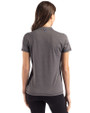Maryland Terrapins Cutter & Buck Forge Eco Heathered Stretch Womens Blade Top Dark Black Heather Back