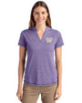 Washington Huskies Cutter & Buck Forge Eco Heathered Stretch Womens Blade Top College Purple Heather Front