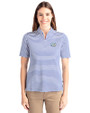Southern University Jaguars Cutter & Buck Virtue Eco Pique Stripe Recycled Womens Top Tour Blue Front