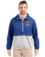 North Carolina A&T Aggies Cutter & Buck Charter Eco Recycled Mens Anorak Jacket Tour Blue/Polished Front