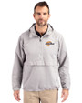 Pepperdine Waves Cutter & Buck Charter Eco Recycled Mens Anorak Jacket Polished Medium Gray Front