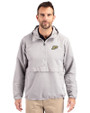 Purdue Boilermakers Cutter & Buck Charter Eco Recycled Mens Anorak Jacket Polished Medium Gray Front