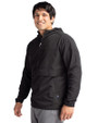 Utah Utes College Vault Cutter & Buck Charter Eco Recycled Mens Anorak Jacket Black Side