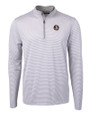 Florida State Seminoles Cutter & Buck Virtue Eco Pique Micro Stripe Recycled Mens Big & Tall Quarter Zip Polished/White Mannequin