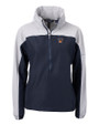 Texas Rio Grande Valley Vaqueros Cutter & Buck Charter Eco Recycled Womens Anorak Jacket Navy Blue/Polished Mannequin