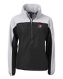 Winston-Salem State Rams Cutter & Buck Charter Eco Recycled Womens Anorak Jacket Black/Polished Mannequin