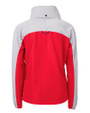 Winston-Salem State Rams Cutter & Buck Charter Eco Recycled Womens Anorak Jacket Red/Polished Mannequin Back