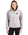 North Carolina Central Eagles Cutter & Buck Charter Eco Recycled Womens Anorak Jacket Polished Medium Gray Front