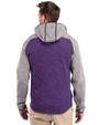 TCU Horned Frogs Cutter & Buck Mainsail Full Zip Hooded Mens Jacket College Purple Heather/Polished Heather Back