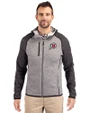 Utah Utes Cutter & Buck Mainsail Full Zip Hooded Mens Jacket Polished Heather/Charcoal Heather Front