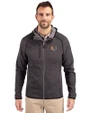 Miami Hurricanes Cutter & Buck Mainsail Full Zip Hooded Mens Jacket Charcoal Heather Front