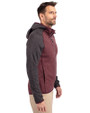 Mississippi State Bulldogs Cutter & Buck Mainsail Full Zip Hooded Mens Jacket Bordeaux Heather/Charcoal Heather Side