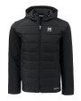 Morehouse Maroon Tigers Cutter & Buck Evoke Hybrid Eco Softshell Recycled Full Zip Mens Big & Tall Hooded Jacket BL_MANN_HG 