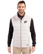 Texas El Paso Miners Cutter & Buck Evoke Hybrid Softshell Recycled Mens Full Zip Vest CONCRETE Front