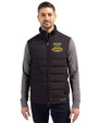 North Carolina A&T Aggies Cutter & Buck Evoke Hybrid Softshell Recycled Mens Full Zip Vest Black Front