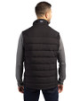 North Carolina Central Eagles Cutter & Buck Evoke Hybrid Softshell Recycled Mens Full Zip Vest Black Back
