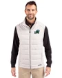 Tulane Green Wave Cutter & Buck Evoke Hybrid Softshell Recycled Mens Full Zip Vest CONCRETE Front