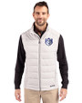 Saint Louis Billikens Cutter & Buck Evoke Hybrid Softshell Recycled Mens Full Zip Vest CONCRETE Front