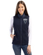 Howard Bison Cutter & Buck Cascade Eco Fleece Womens Vest Navy Blue Front