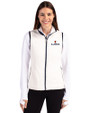 Illinois Fighting Illini Cutter & Buck Cascade Eco Fleece Womens Vest Shell/Navy Blue Front