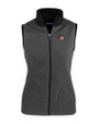 Winston-Salem State Rams Cutter & Buck Cascade Eco Fleece Womens Vest Elemental Grey/Black Mannequin