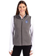 Fresno State Bulldogs College Vault Cutter & Buck Cascade Eco Fleece Womens Vest Elemental Grey/Black Front